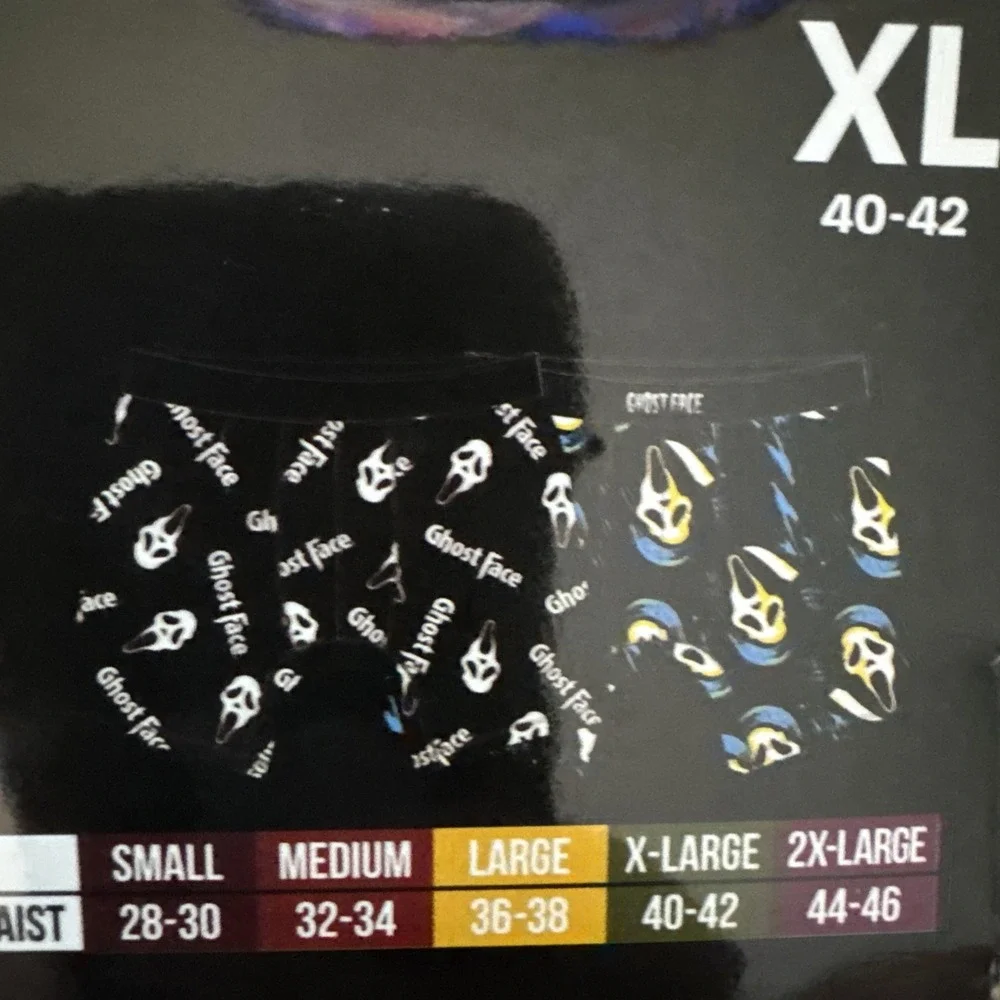 Men's Ghostface 2 Pack Boxer Briefs XL New